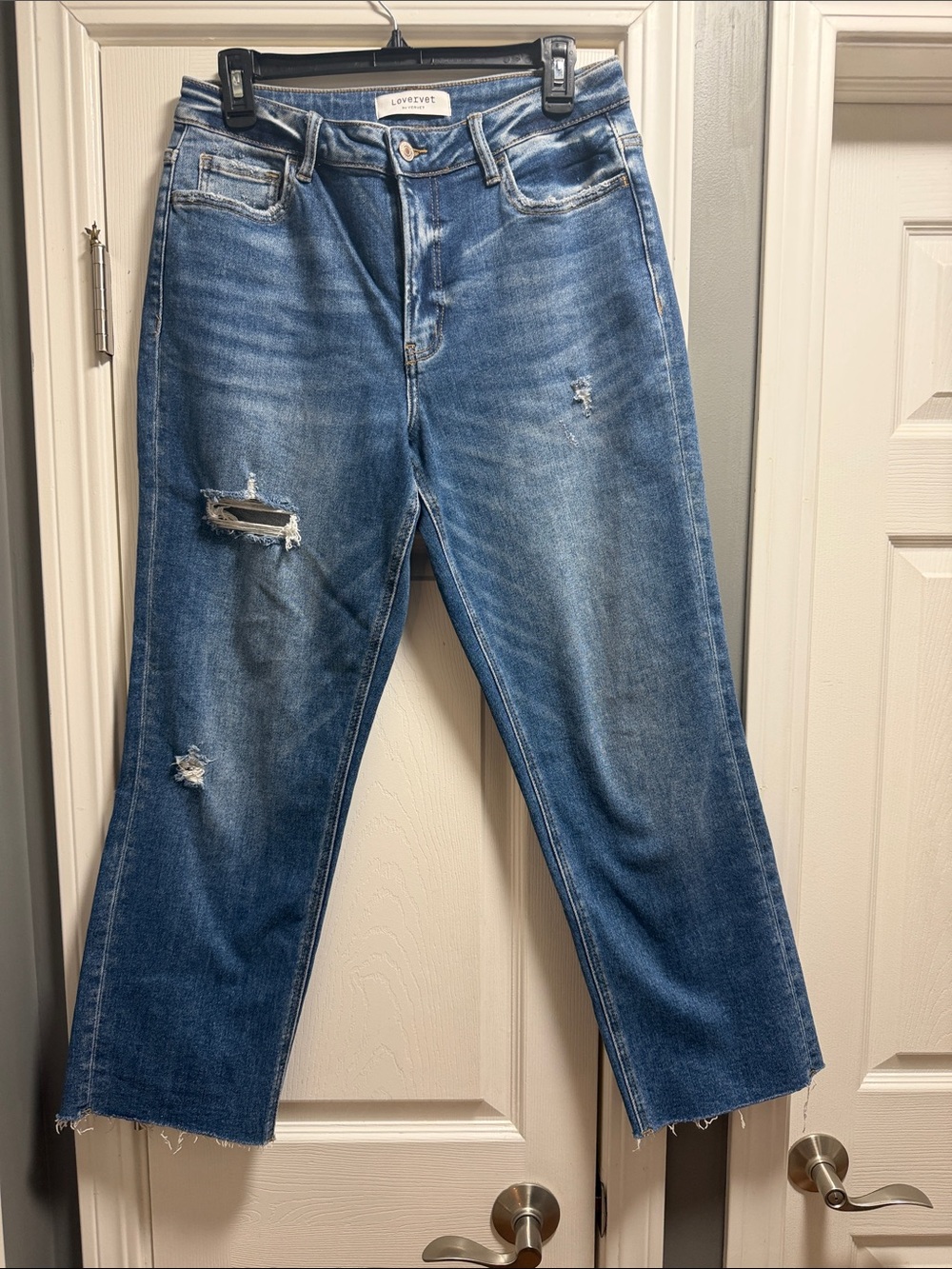 Lovervet Ankle jeans size 30 style high rise distressed crop straight jean